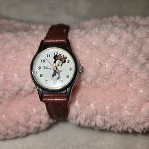 Disney Minnie Mouse Watch with Red Strap